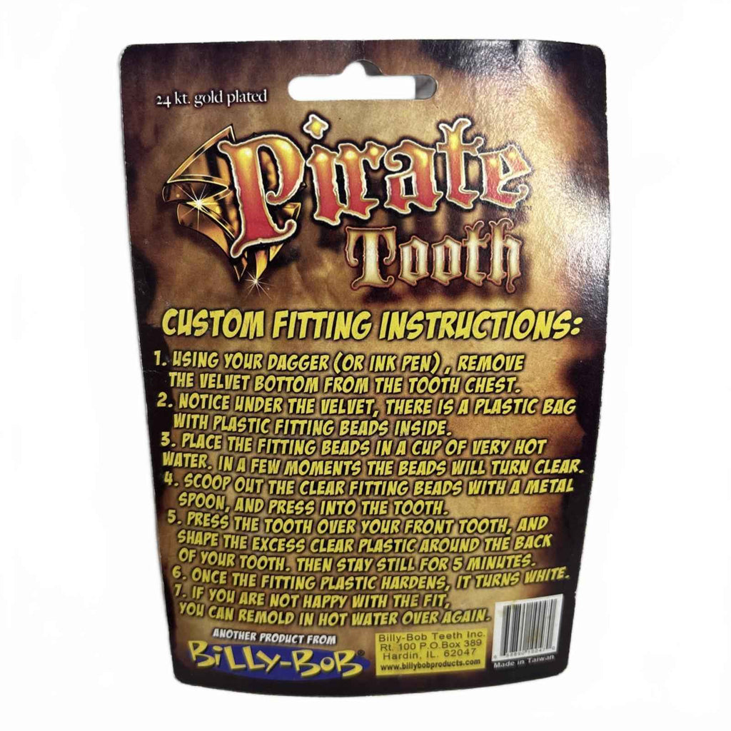 Pirate Gold Tooth 24 Karat Gold Plated Fake False Costume Accessory