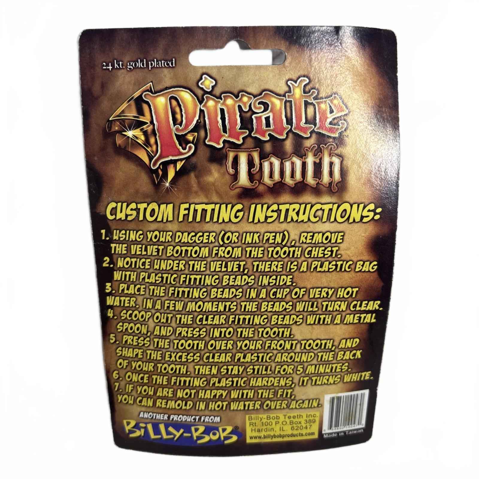 Pirate Gold Tooth 24 Karat Gold Plated Fake False Costume Accessory