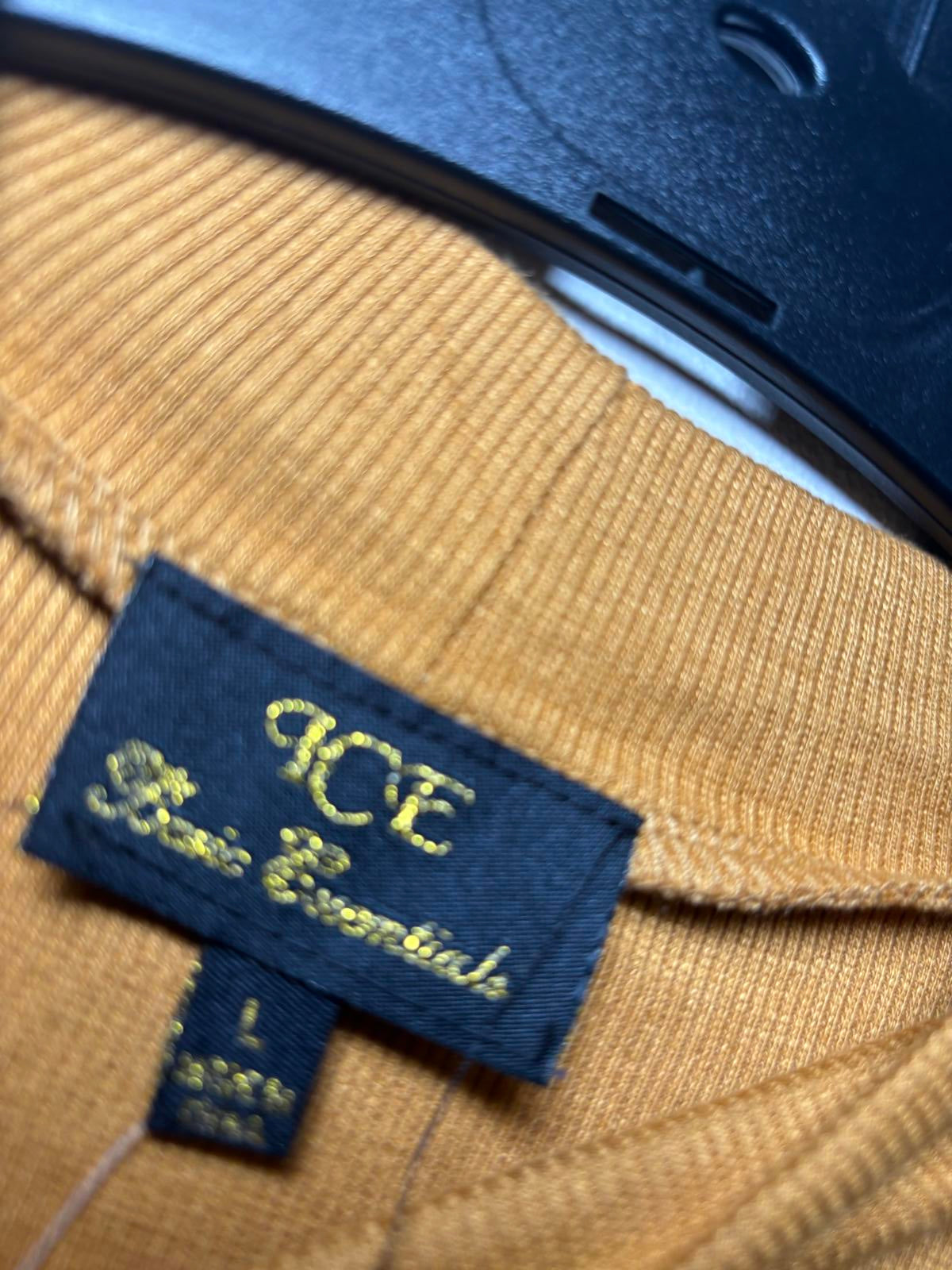 ICE Mustard Long Sleeve Calf Length Dress with Keyhole Detail, Size L BNWT - Come Sell Nearly Anything