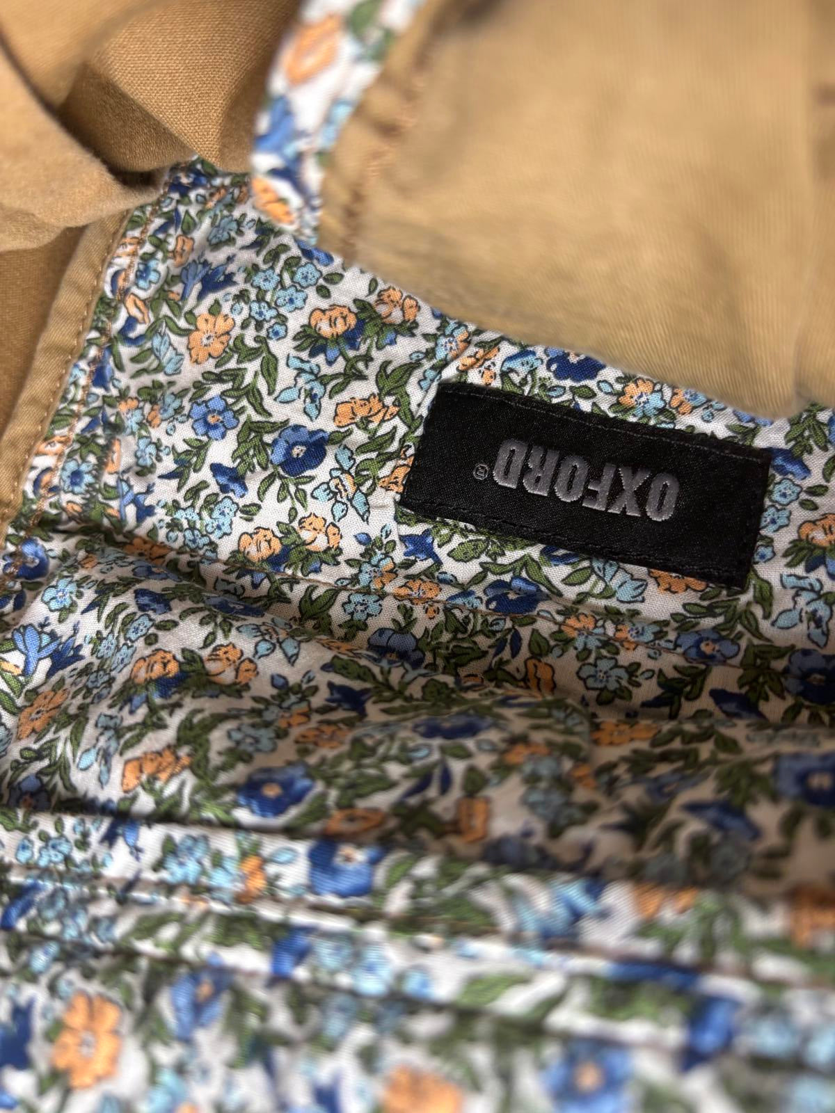 Oxford women's Khaki Pants with Floral Inner Lining - Come Sell Nearly Anything