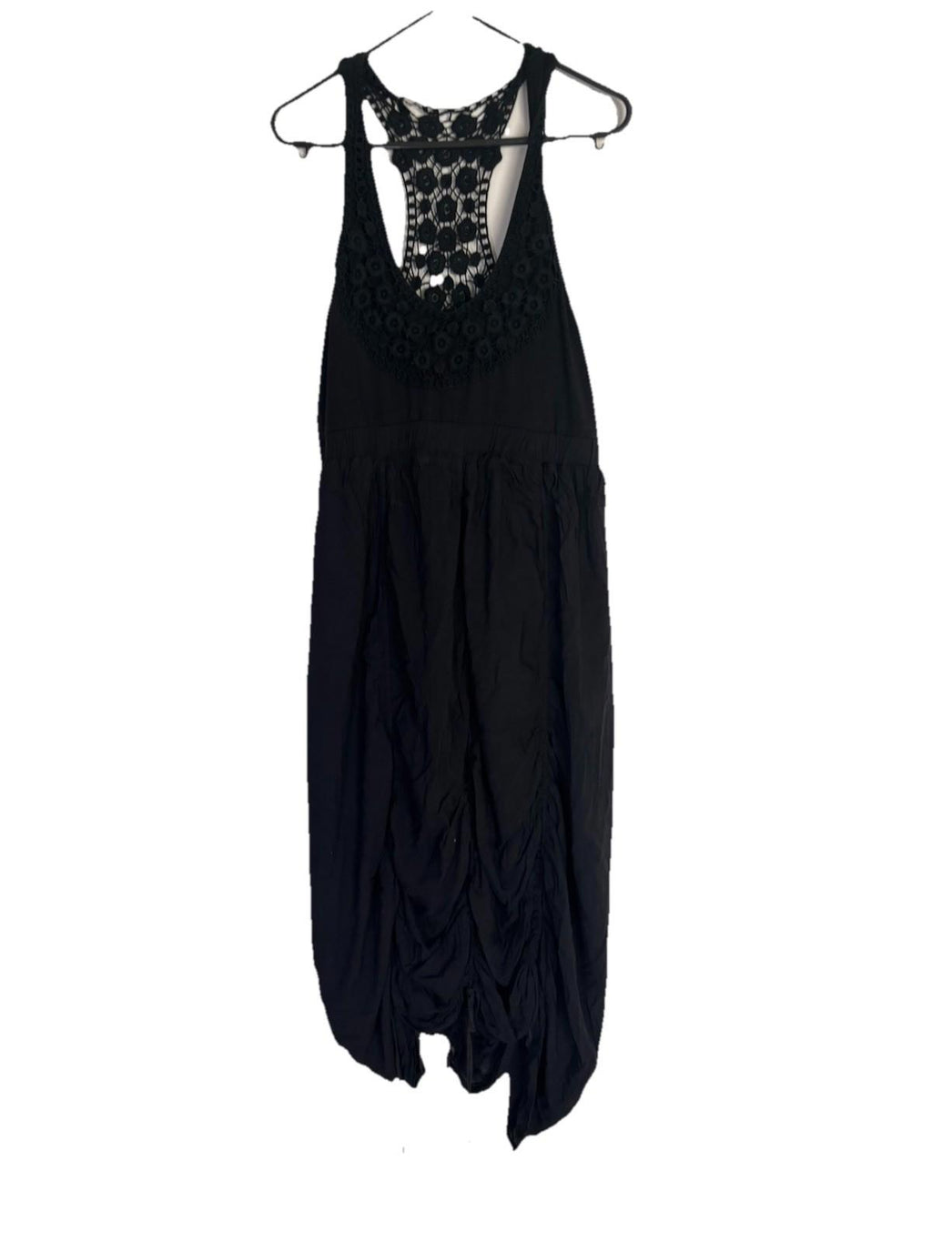 Angel Biba Black Maxi Dress Size 12 Crochet Detail #MaxiDress #AngelBiba #WomensFashion - Come Sell Nearly Anything