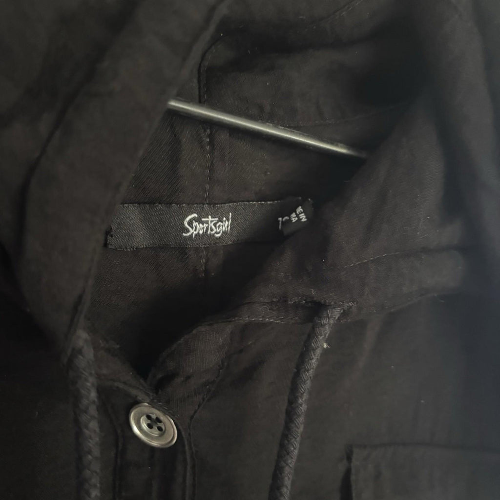 Old Skool Sportsgirl Sleeveless Hooded Jumper Dress  Size 12 Button Up - Come Sell Nearly Anything