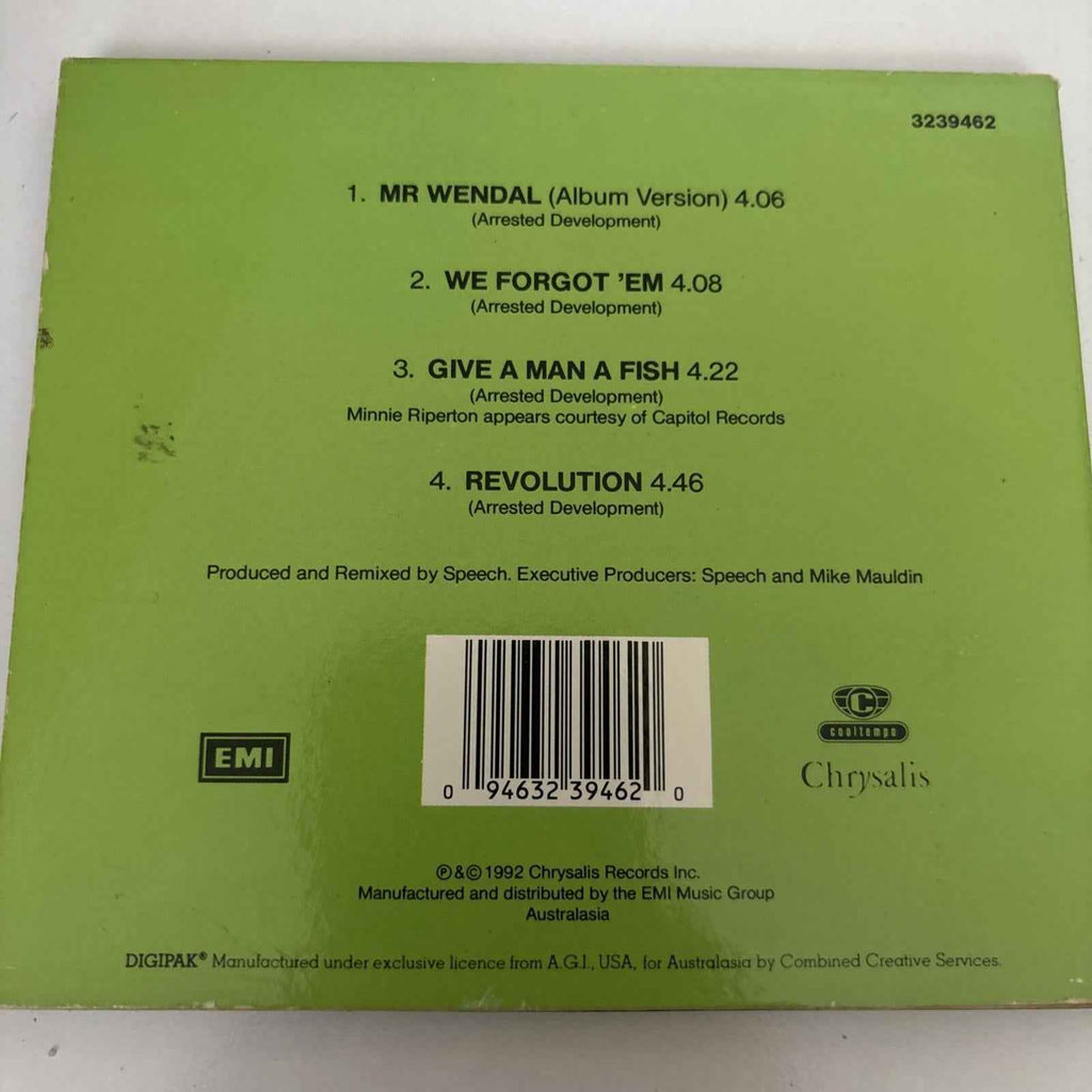 ARRESTED DEVELOPMENT CD Single - MR WENDAL - Digipak 1992 4-trax Hip Hop