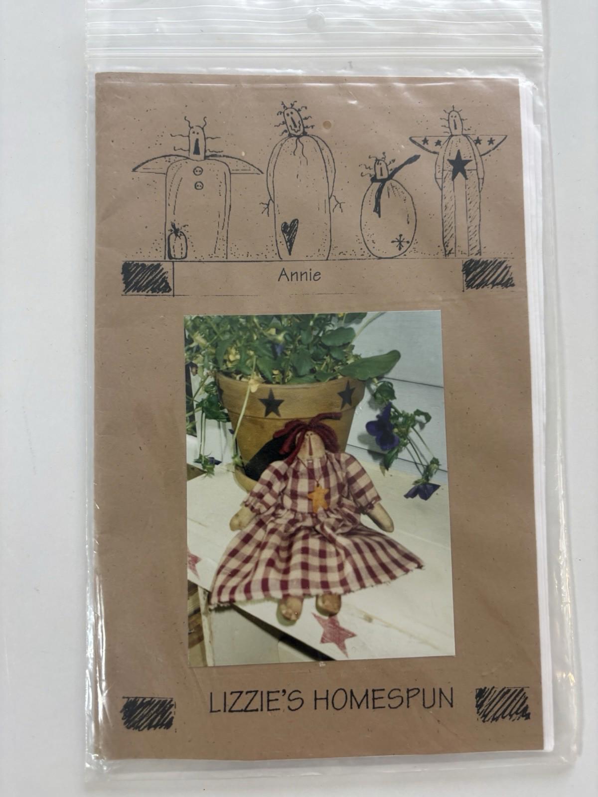 Lizzie Homespun - Annie - Patchwork Cottagecore Simple Stitchery Pattern - Come Sell Nearly Anything