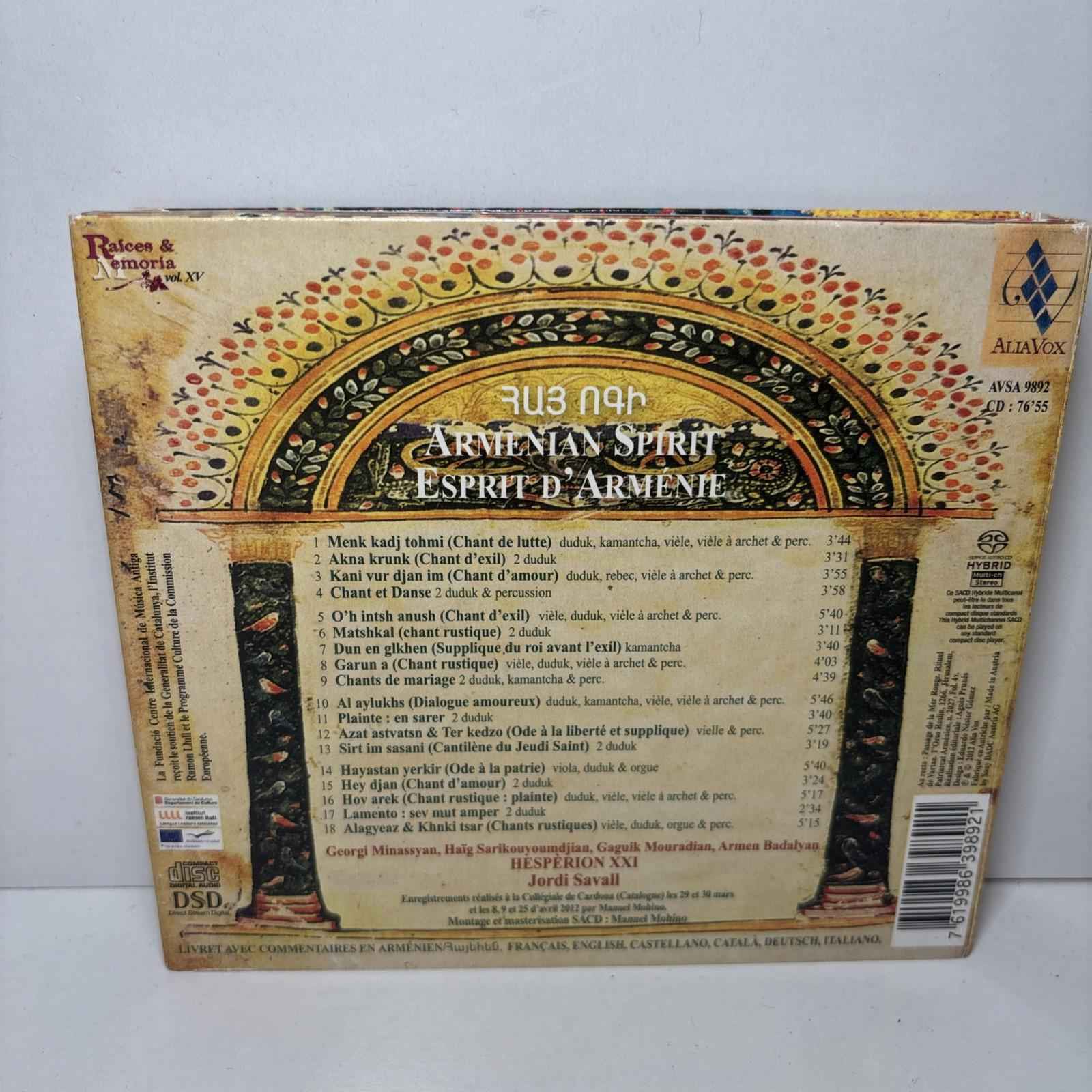 Hesperion XXI - Jordi Savall Spirit of Armenia (CD)
