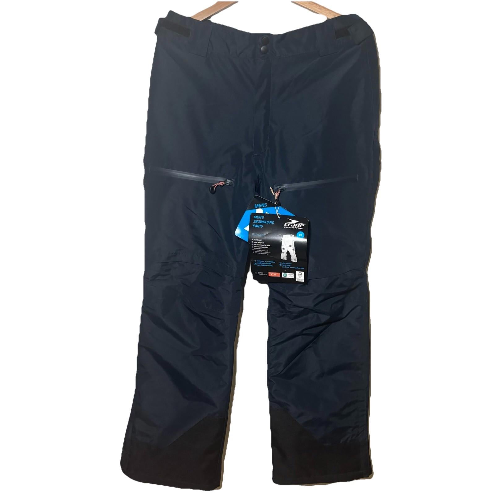 Mens CRANE Snow Extreme Black Size XS Ski Snowboarding Pants BNWT - Come Sell Nearly Anything