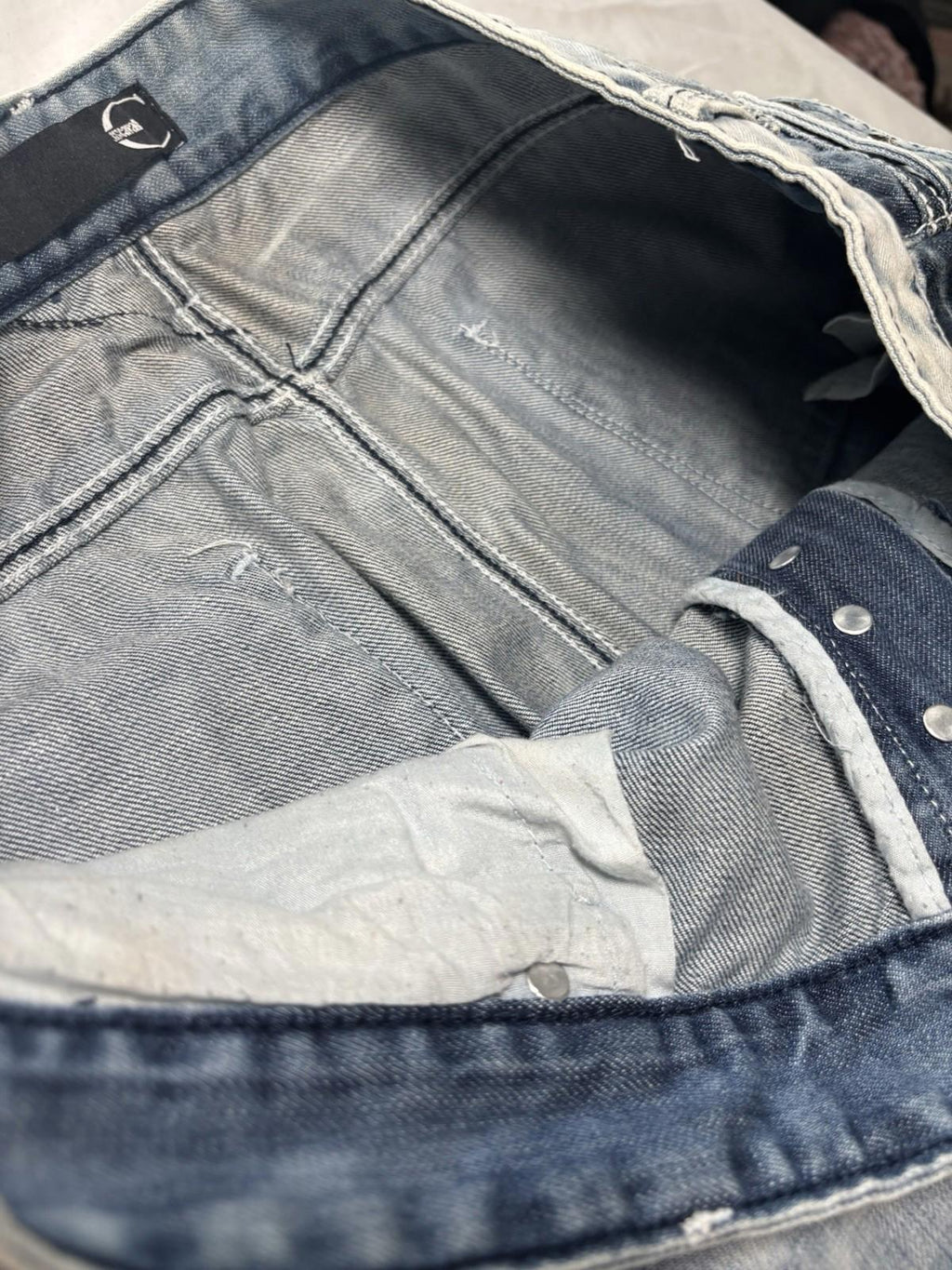 Just Cavalli Men's Straight Leg Jeans Size 31 Vintage Washed Denim Double Pocket