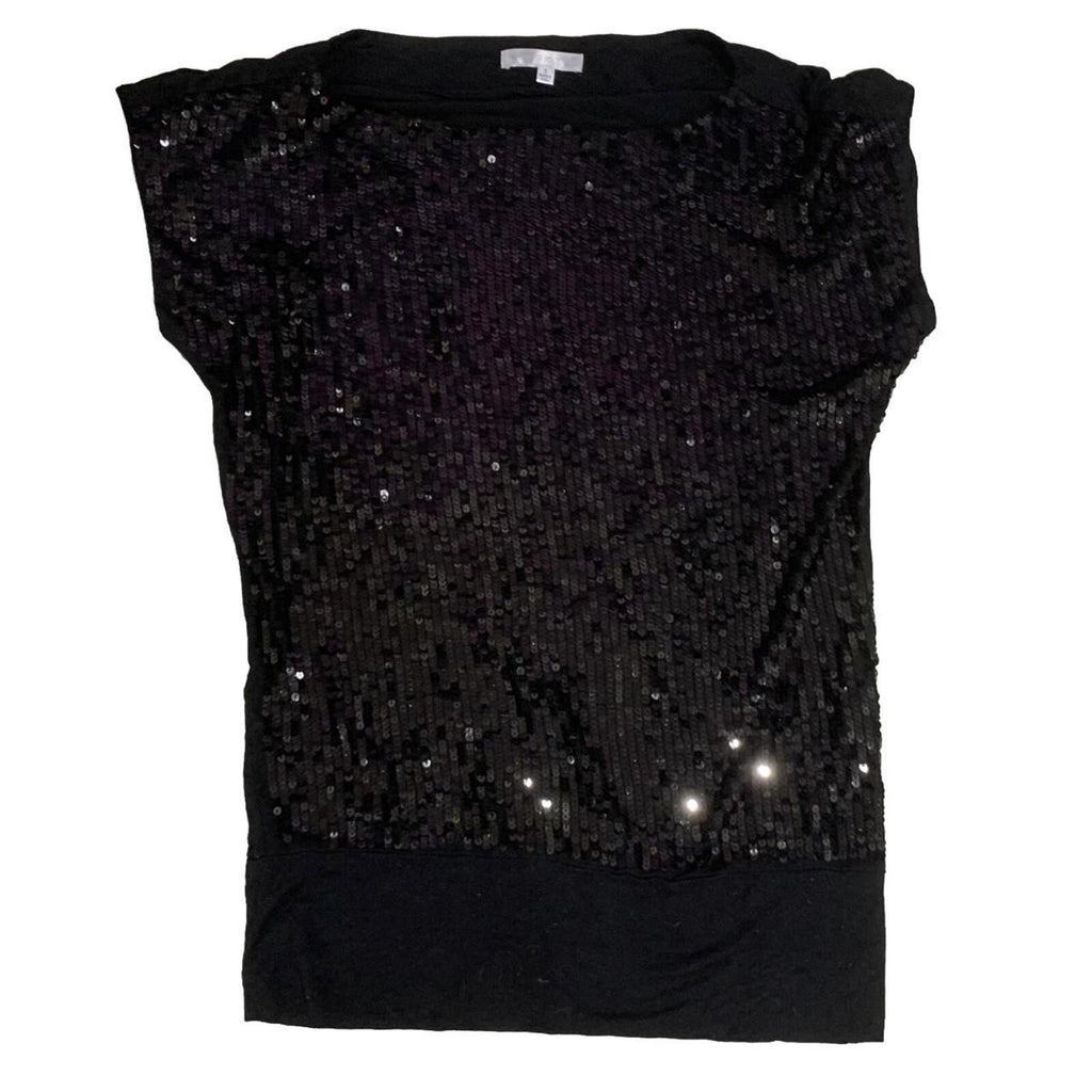 Temt Top Women's Size S Black Single Tank Sequins Stretchy - Come Sell Nearly Anything