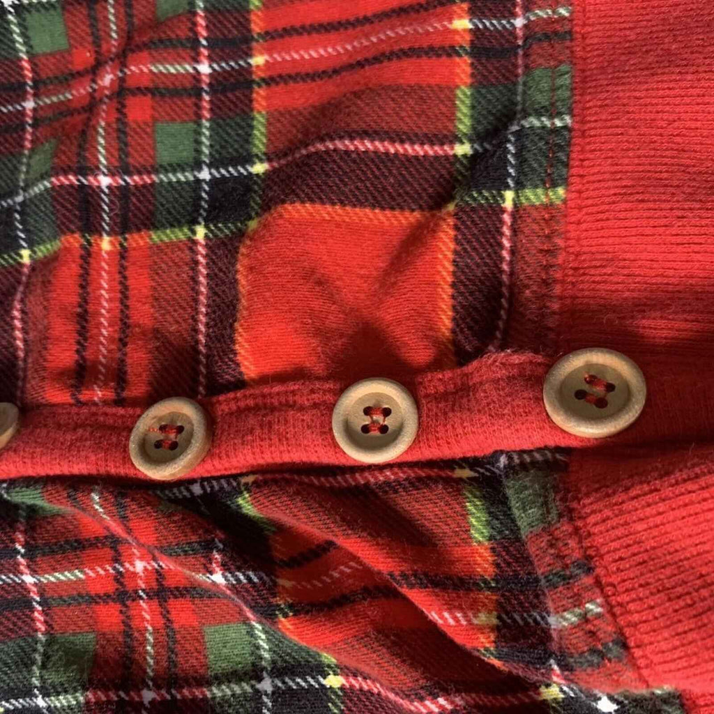Rock Your Kid RYB size 1 tartan  Cardigan Red Button up
