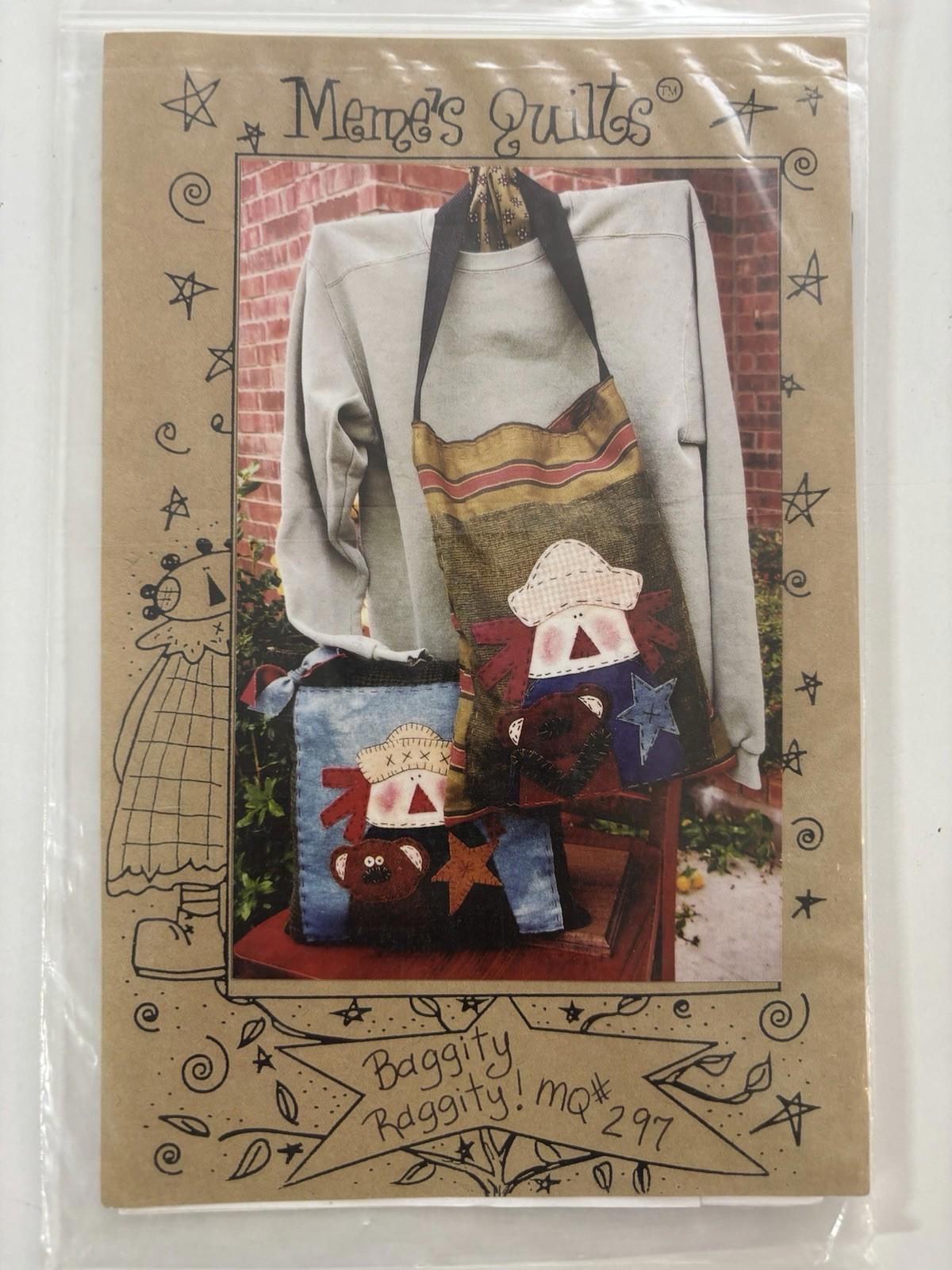 MeMe's Quilts -Baggity Raggity Patchwork Cottagecore Simple Stitchery Pattern - Come Sell Nearly Anything