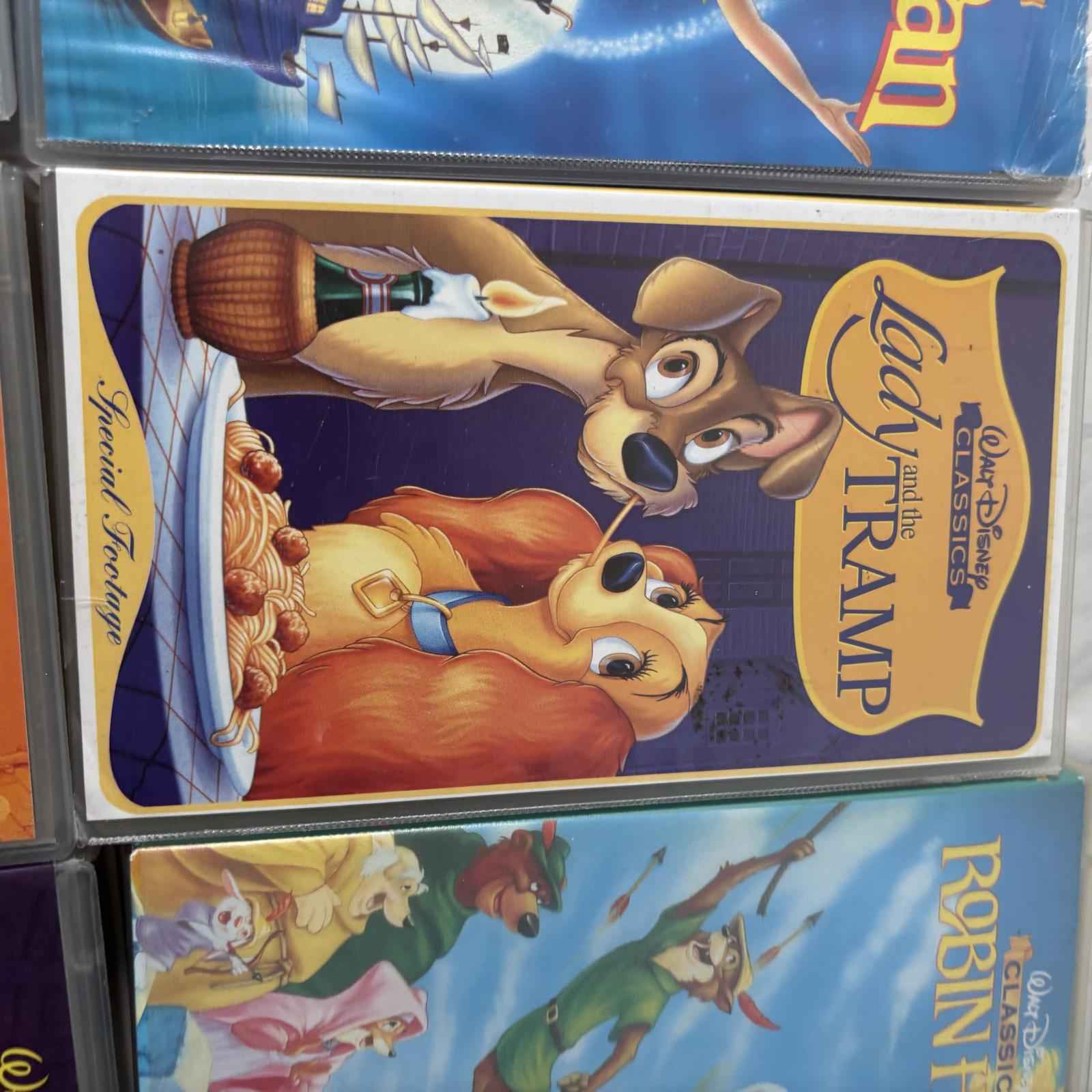 Walt Disney Classics VHS Tape Collection - Peter Pan, Lady and the Tramp, Robin 