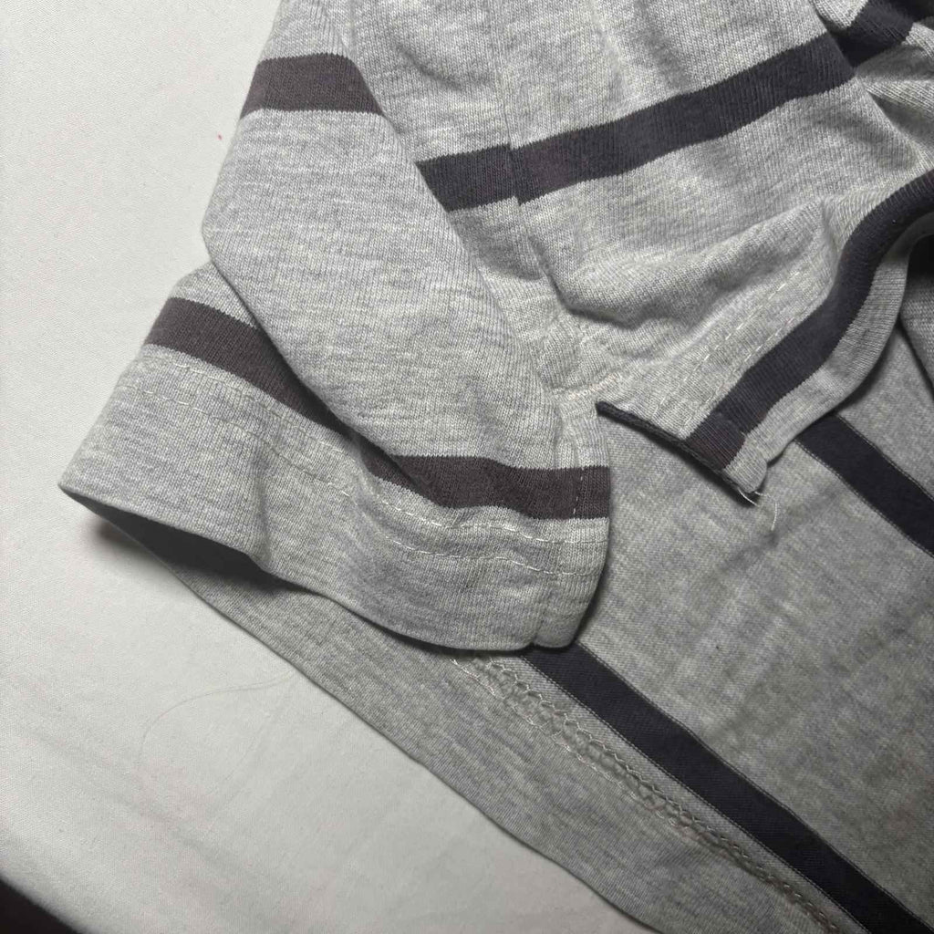 Botany Bay Traders XXL Grey Striped Long Sleeve Polo Shirt