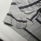 Botany Bay Traders XXL Grey Striped Long Sleeve Polo Shirt