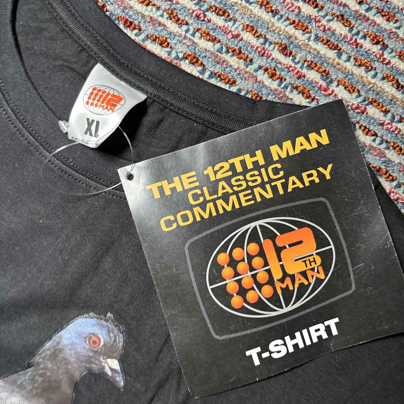 12th Man XL Classic Commentary T-Shirt Black Graphic Tee #12thMan #GraphicTee #T