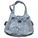 Light Blue Women's Shoulder Bag with Braided Detailing - Come Sell Nearly Anything