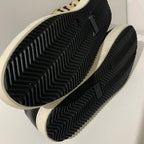 Kaysi White Leather Sneaker / Boots Black Leather Zebra Fur New Size 8. - Come Sell Nearly Anything