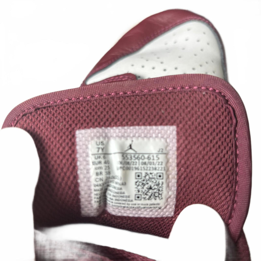 Nike Air Jordan 1 Low Men's Sneakers Size 7 Burgundy White