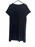 Lulus Women Size Small Black Mini Dress Shift Short Sleeve Zipper back Lined - Come Sell Nearly Anything