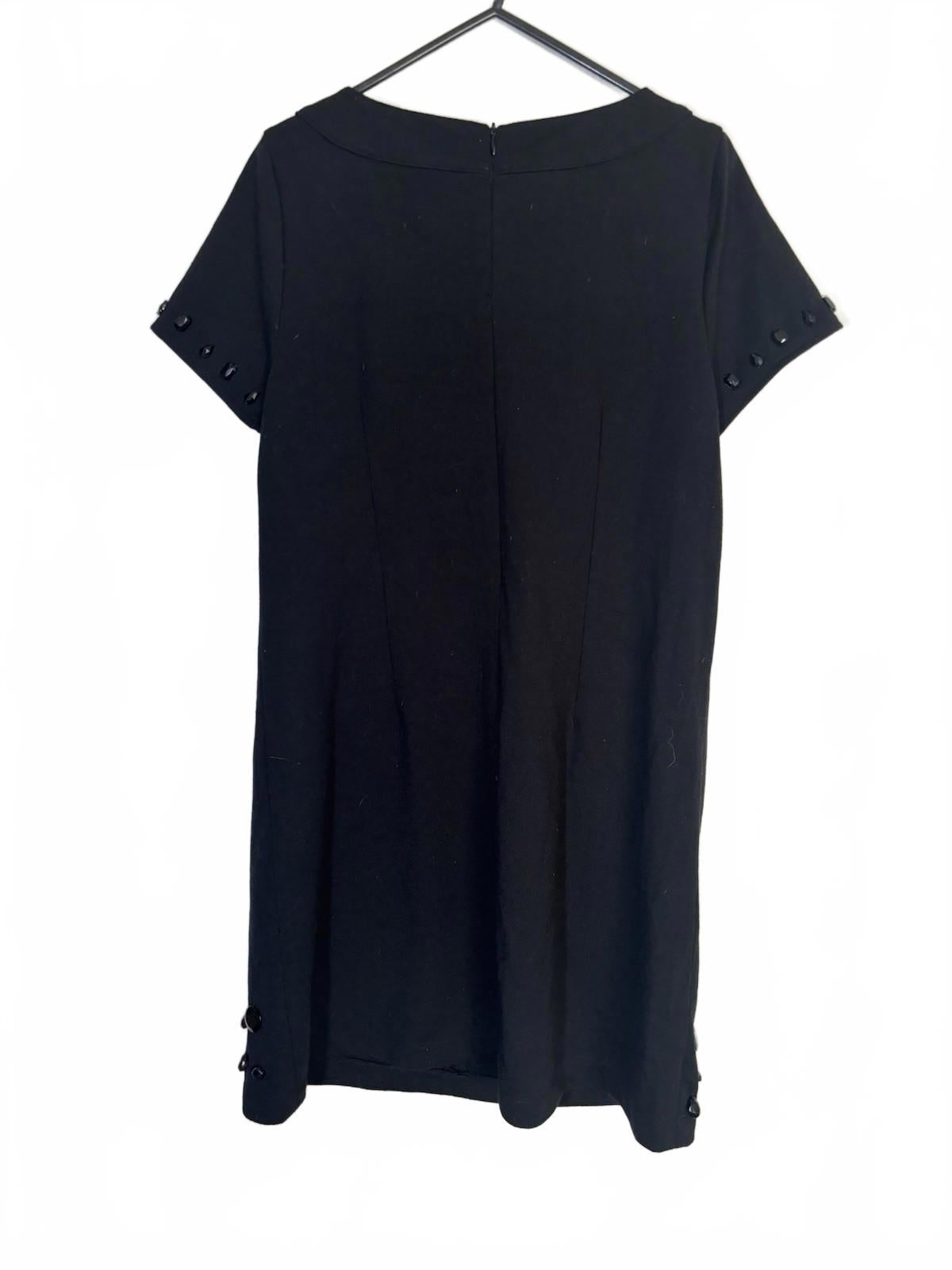 Lulus Women Size Small Black Mini Dress Shift Short Sleeve Zipper back Lined - Come Sell Nearly Anything