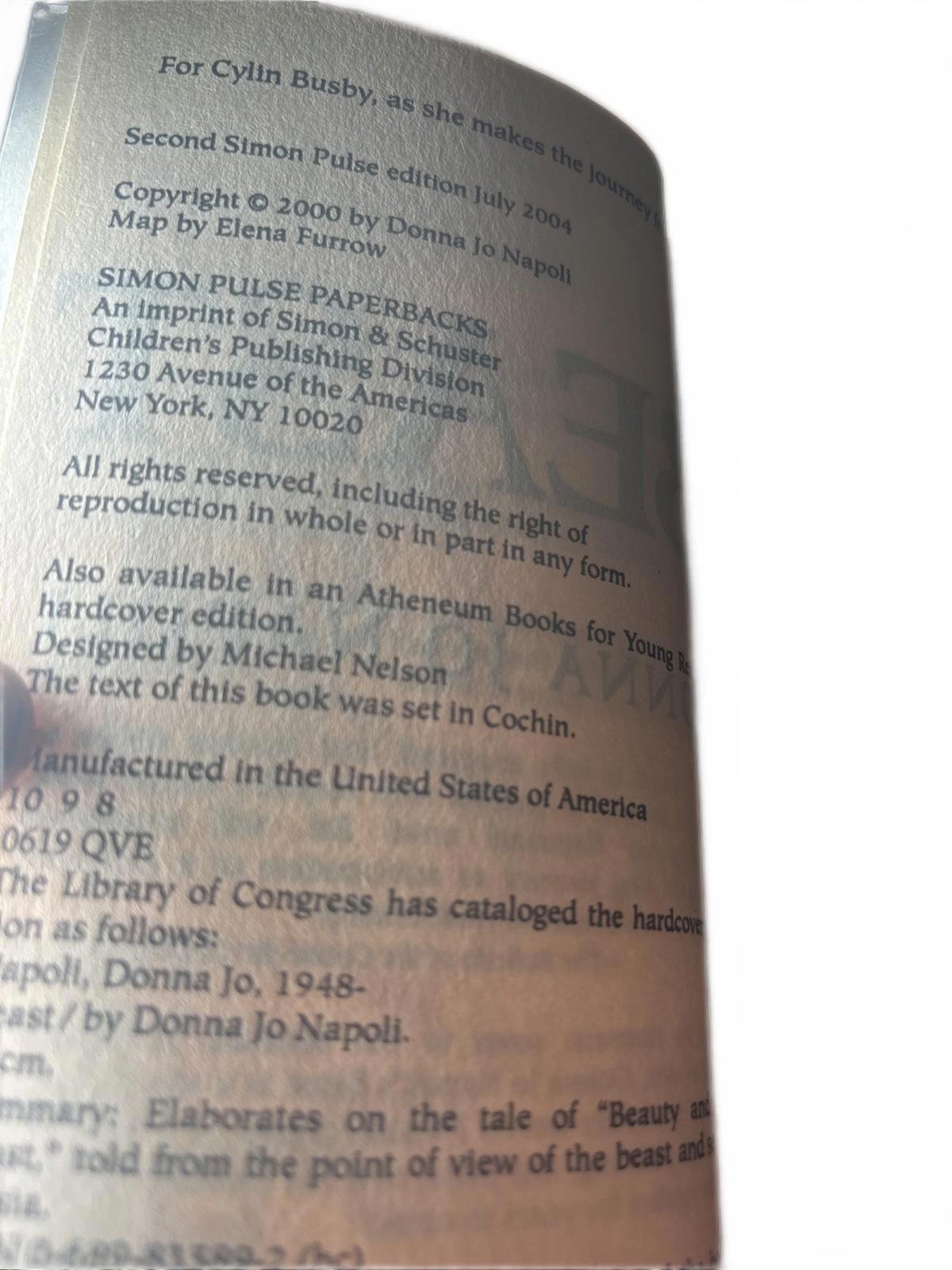 Donna Jo Napoli Beast (Paperback) (US IMPORT) - Come Sell Nearly Anything