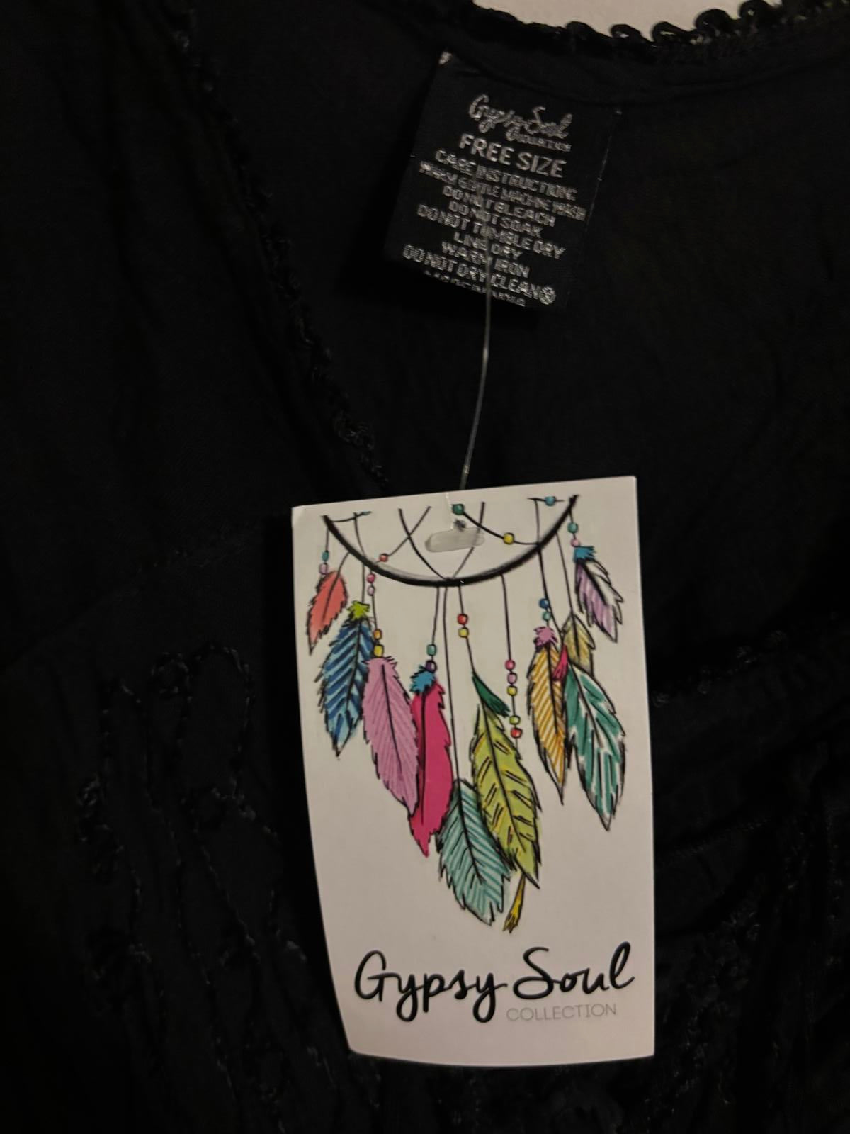 Gypsy Soul Black and White Tie-Dye Maxi Dress, Free Size BNWT - Come Sell Nearly Anything