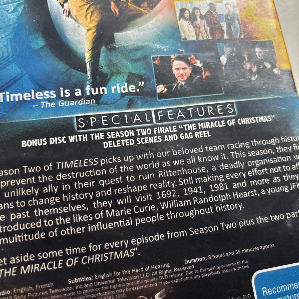 Timeless - Season 2 Complete DVD Box Set (Region 4)