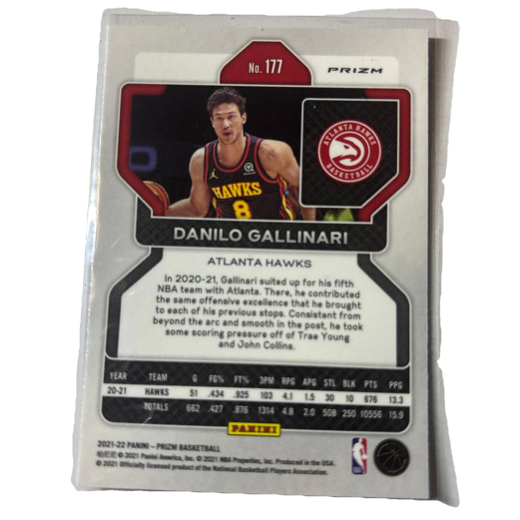 2021-22 Panini Prizm Danilo Gallinari Green Prizm #177 Hawks