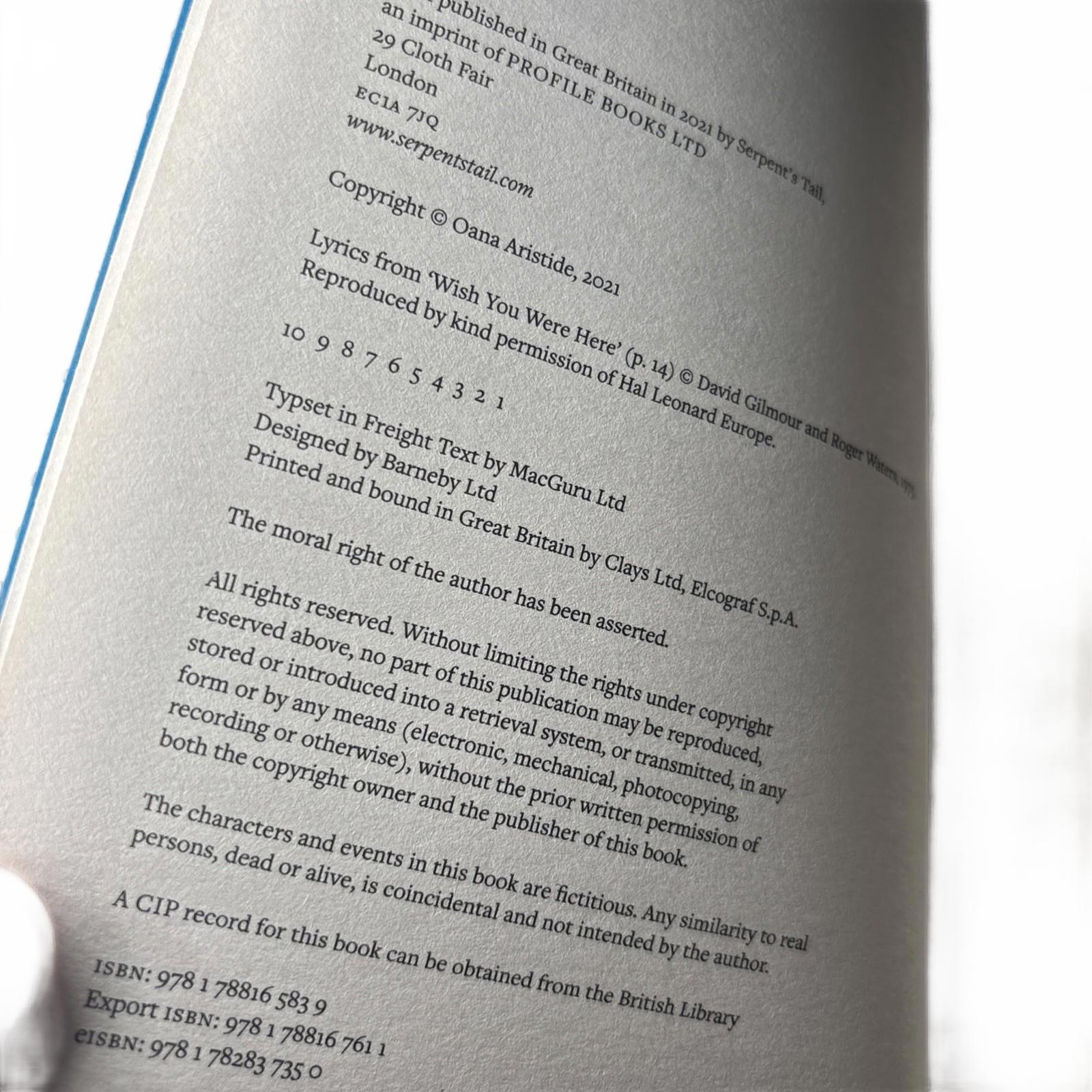 Under the Blue: Shortlisted for the 2023 ASLE-UKI ... by Aristide, Oana Hardback - Come Sell Nearly Anything