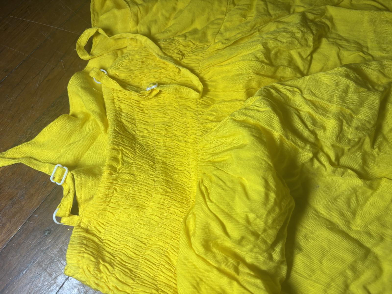 Yellow Tie-Dye Casual Women's Dress with Spaghetti Straps - Come Sell Nearly Anything