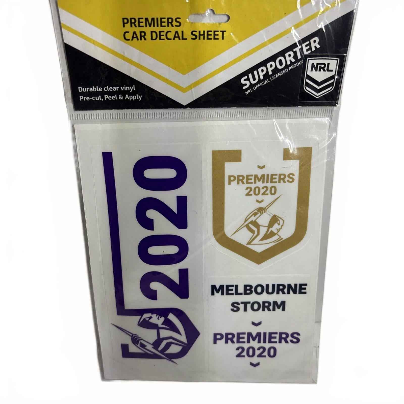 Melbourne Storm NRL 2020 Premiers Premiership 3 Logo Decals Stickers