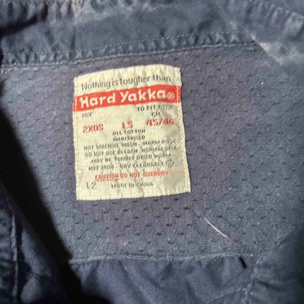 Hard Yakka Men's Navy Blue Work Shirt Size 2XDS Brisbane City Council