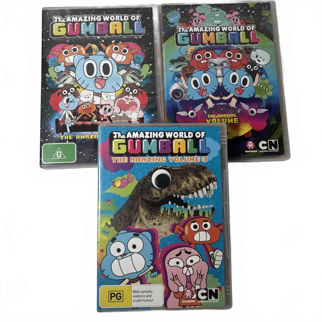 The Amazing World of Gumball: The Amazing Volumes 1,2 & 3 DVDs - Region 4, PAL