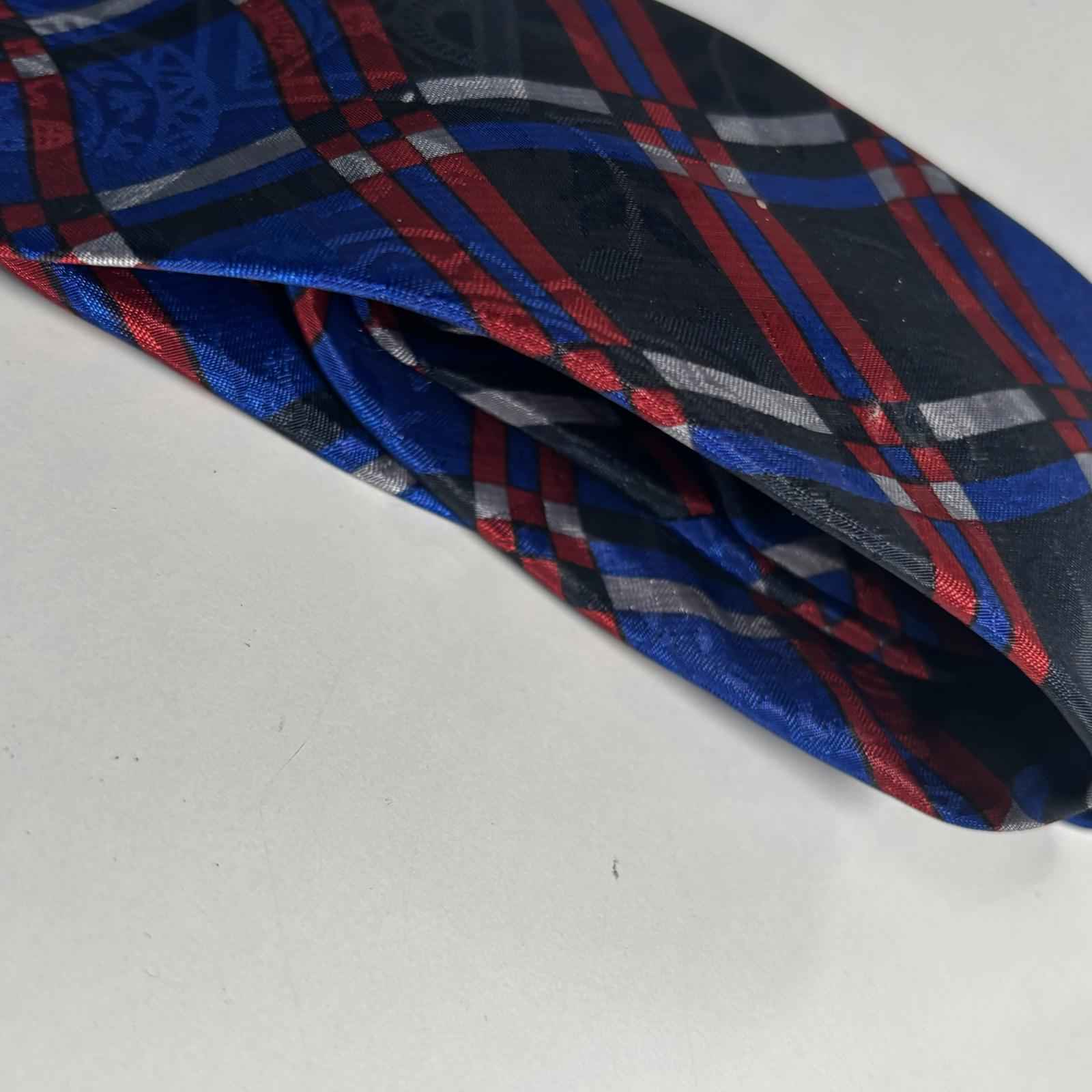 Men's Plaid Patterned Neck Tie Hand Made Donald Trump Design Business