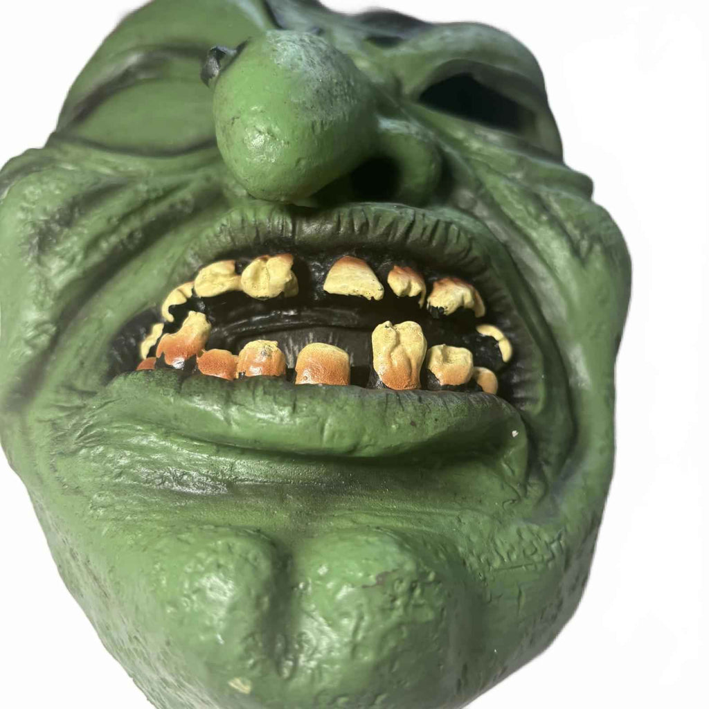 70-80s Green Halloween Witch latex Mask with Detailed Features