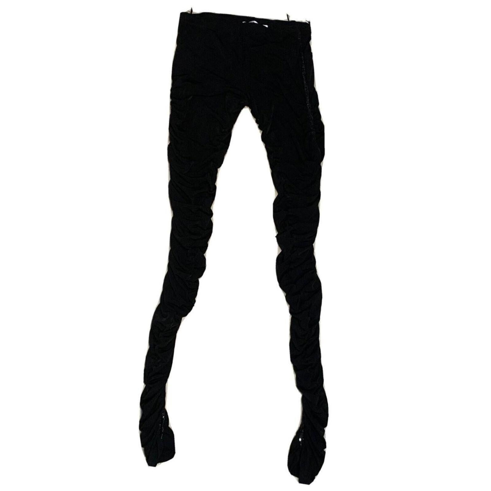Blessed Are The Meek Womens Black Pants Size XS Slink W/ Sequin Zip - Come Sell Nearly Anything