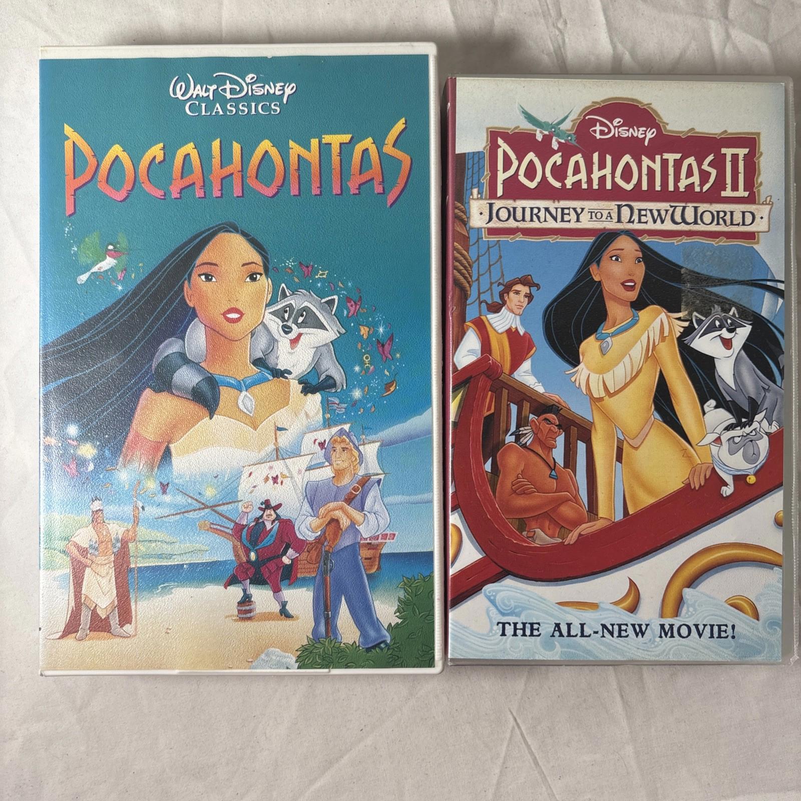 Walt Disney - Pocahontas & Pocahontas 2 Journey To A New World On VHS Video Tape - Come Sell Nearly Anything