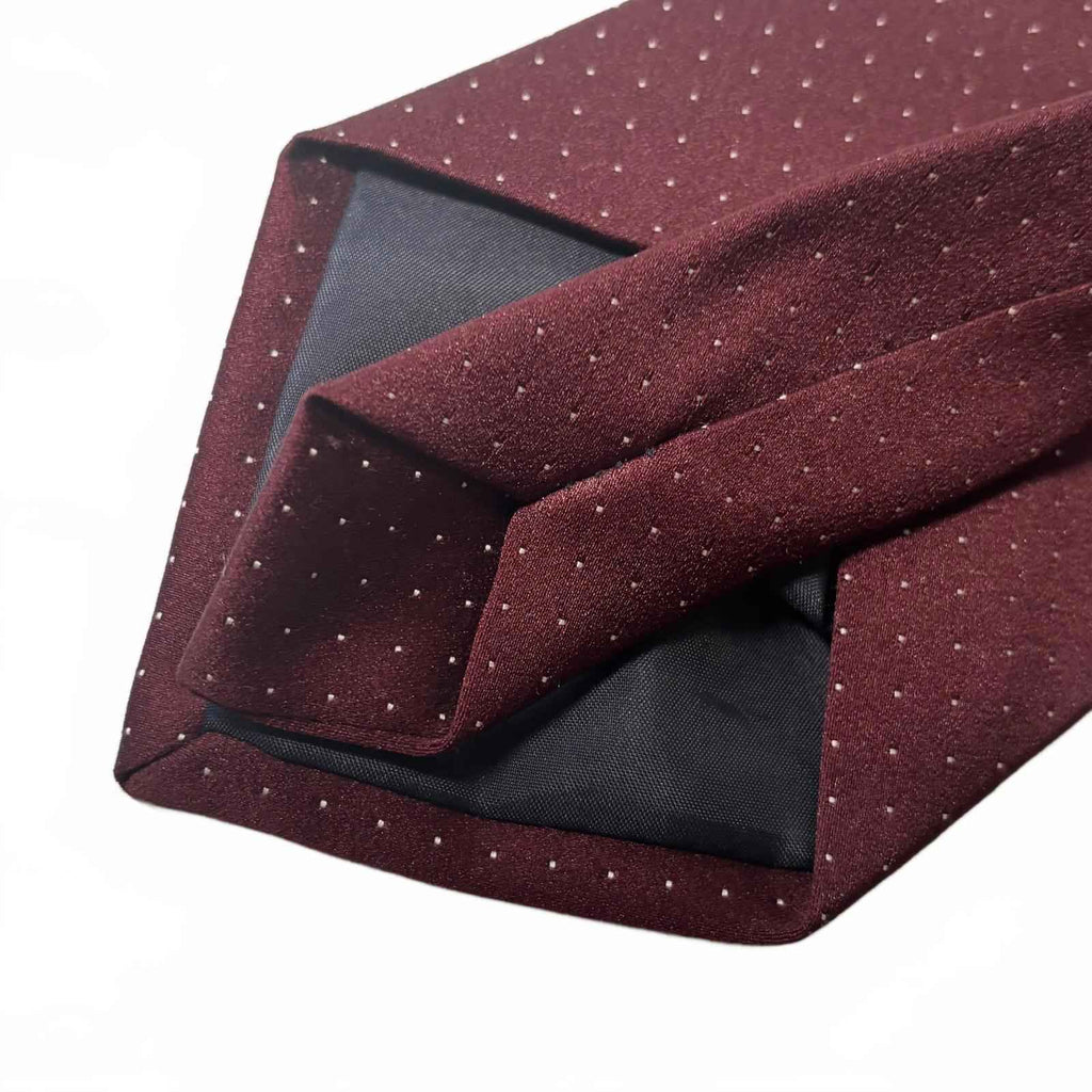 Pierre Cardin Burgundy Polka Dot Men's Trump Tie