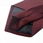 Pierre Cardin Burgundy Polka Dot Men's Trump Tie