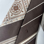 Vintage Hunter Brown Patterned Men's Polyester Tie