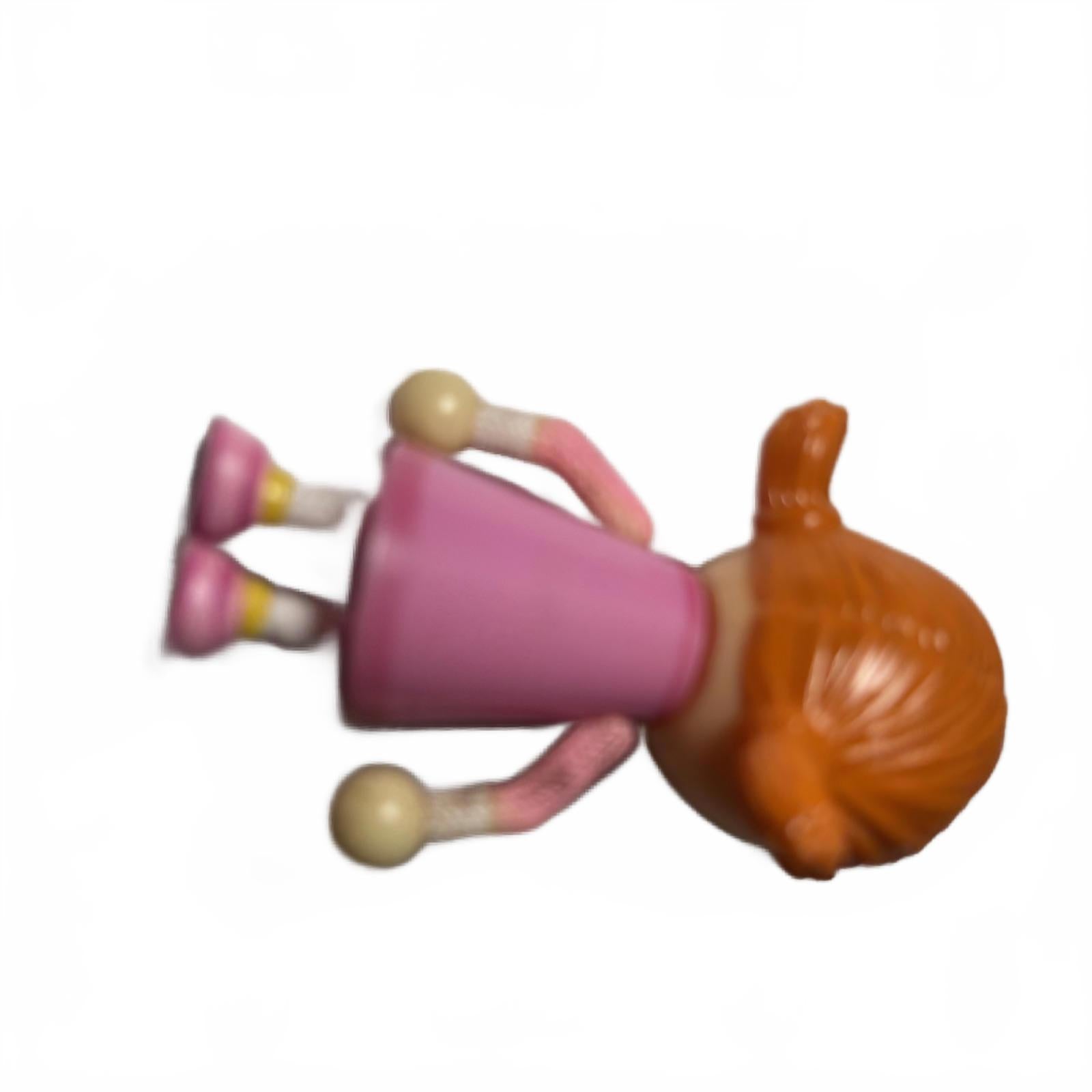 Tallulah Doll Figure Pink Dress Tickety Toc Posable Figure 2.5” Tall