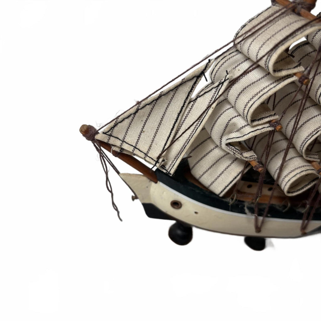 Handcrafted Wooden Nautical Decor Ship Model 17in