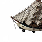 Handcrafted Wooden Nautical Decor Ship Model 17in