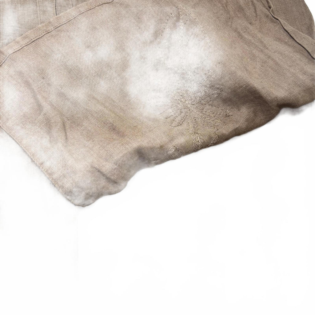 Free Woman Brown Linen Embroidered Top Size 14 - Come Sell Nearly Anything