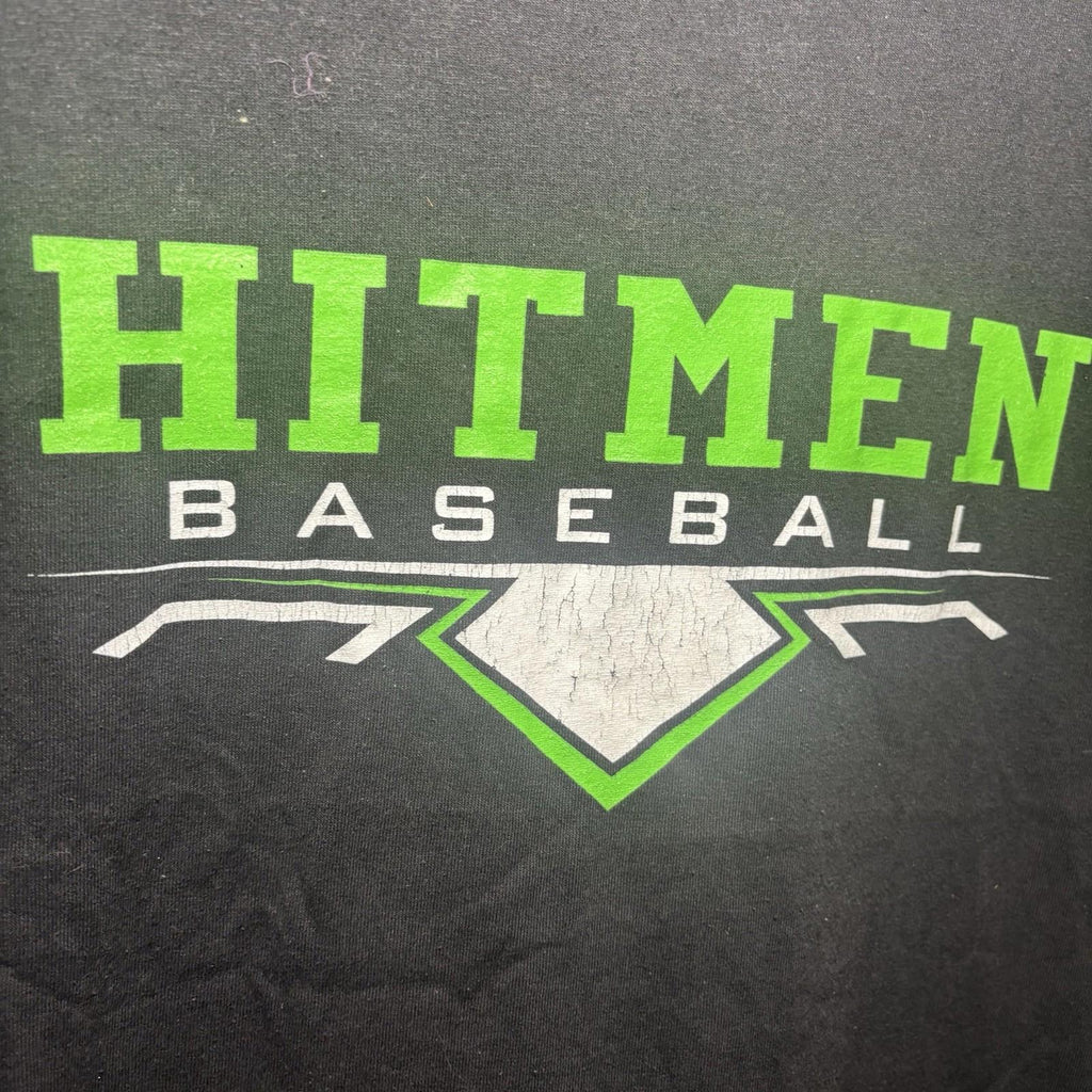 Hitman Baseball T Shirt jerzees Black Logo Tee Short Sleeve Adult Size L T4-04 - Come Sell Nearly Anything