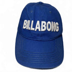 Billabong Vintage 6 Panel Adjust Cap Hat Spell Out Cotton Blue