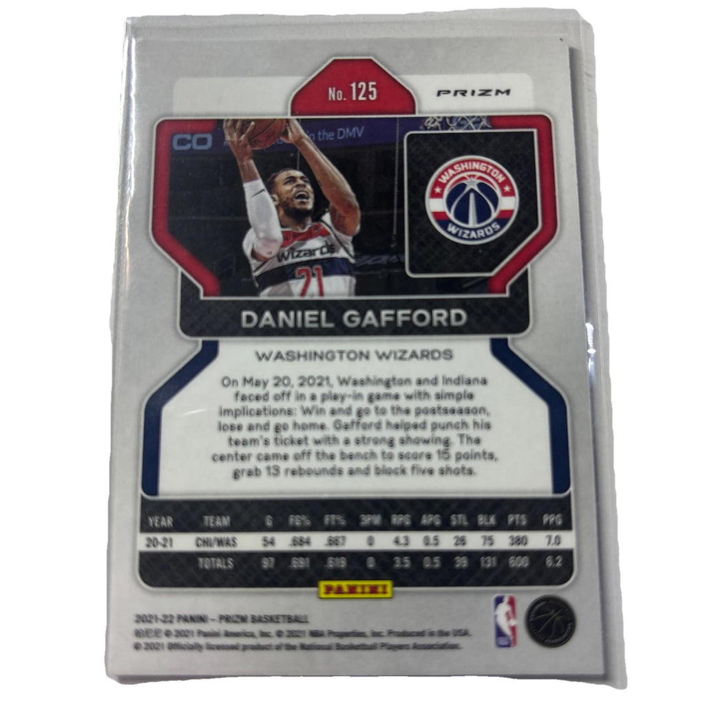 2021-22 Daniel Gafford Panini Prizm Card Washington Wizards #125