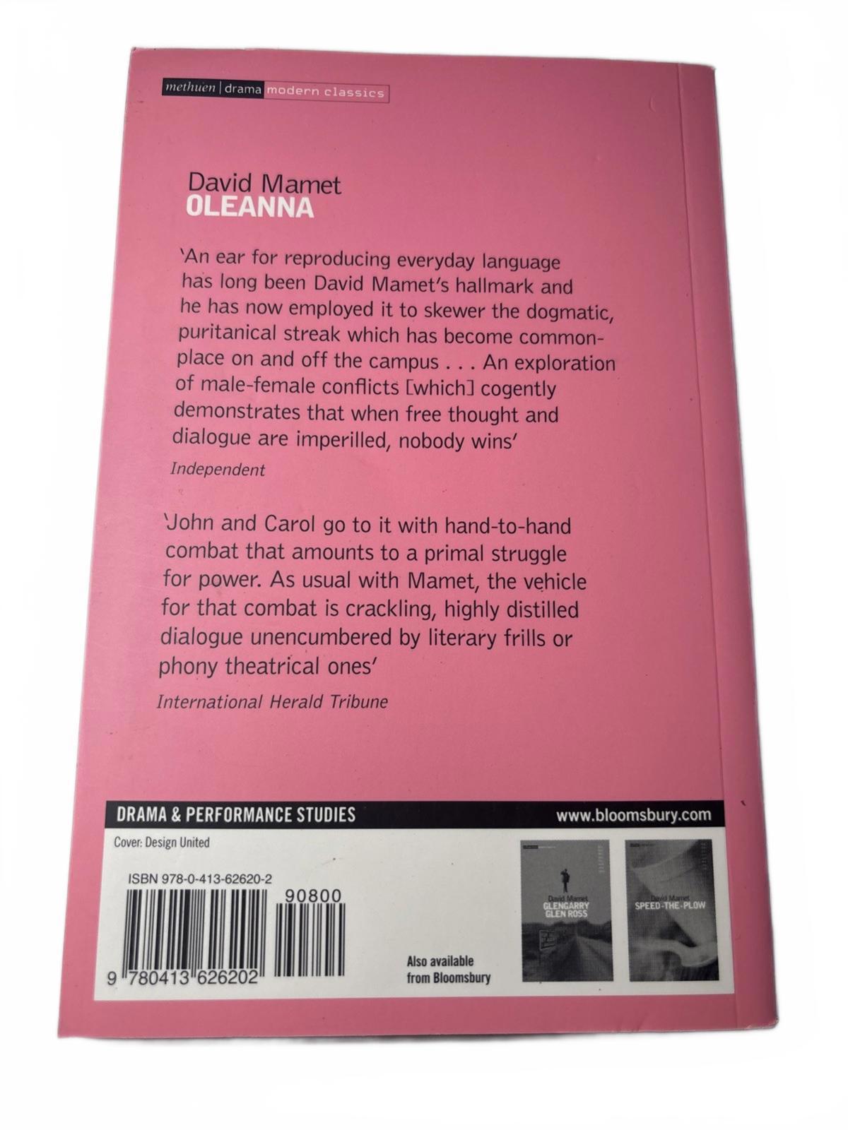 Oleanna by David Mamet (English) Paperback Book - Come Sell Nearly Anything