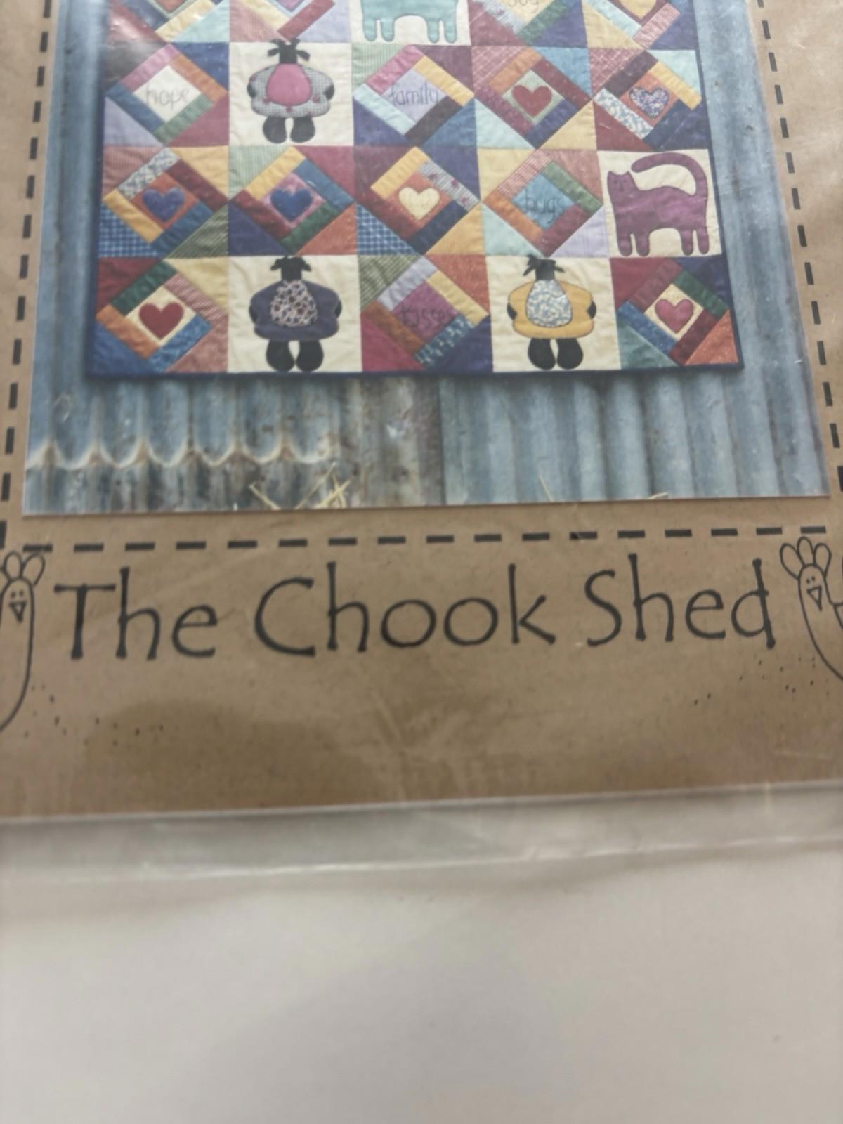 The Chook Shed - Love is - Patchwork Wall Hanger Sew Stitch Vintage Craft - Come Sell Nearly Anything