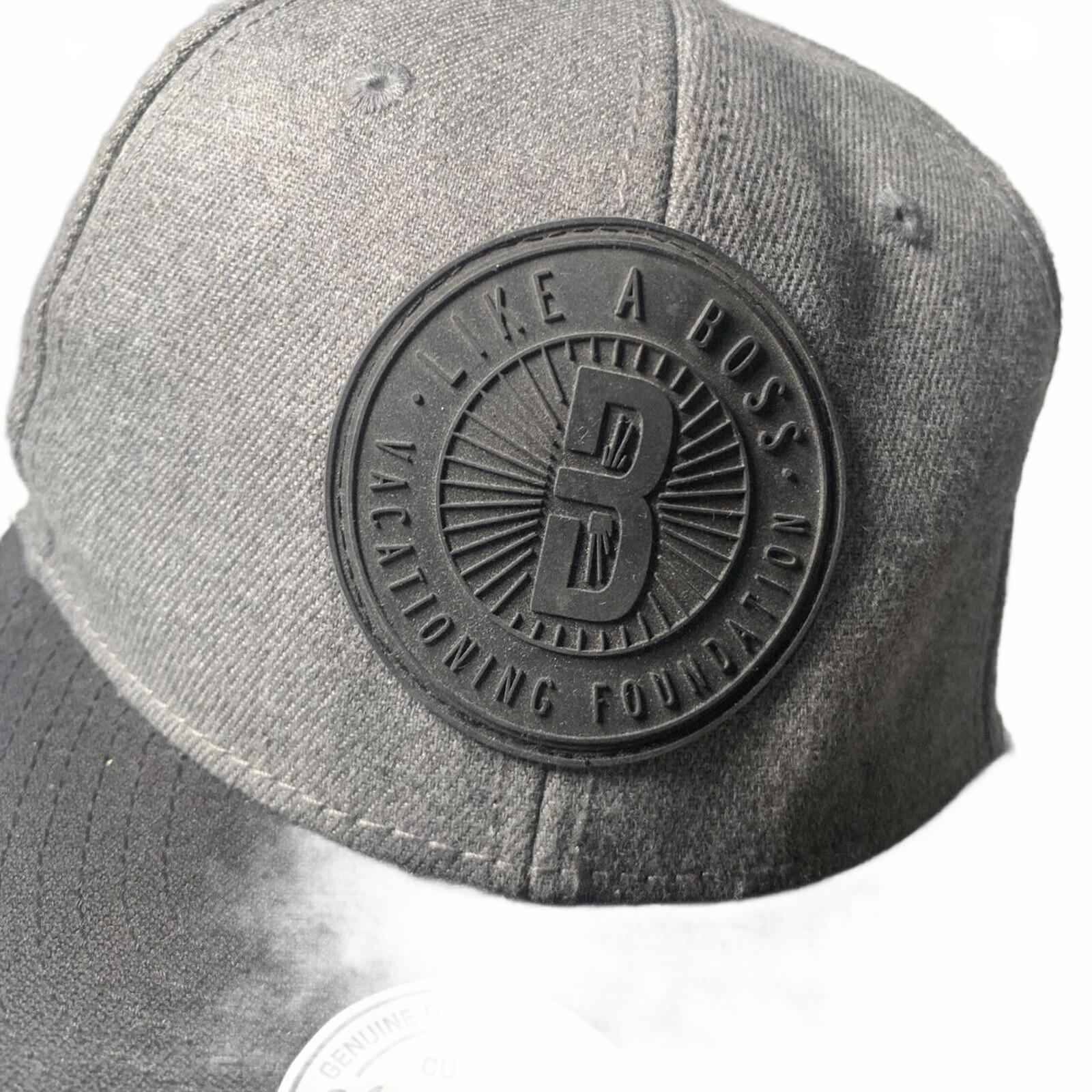 like a Boss cycling cap hat.  Place Sport. Black And Gray Adjustable