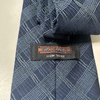 Fridays New York Men's Blue Patterned Tie Classic Diamond Check